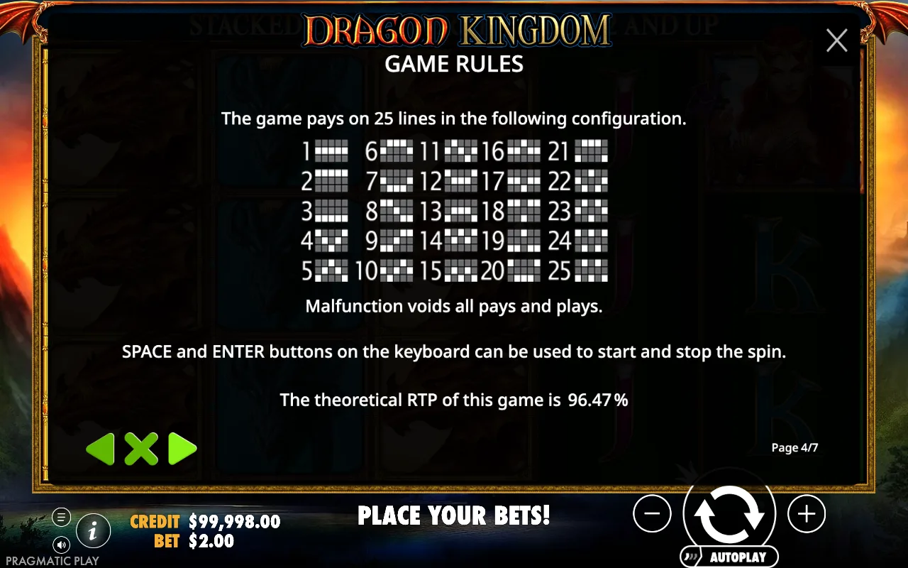 Game rules — Dragon Kingdom