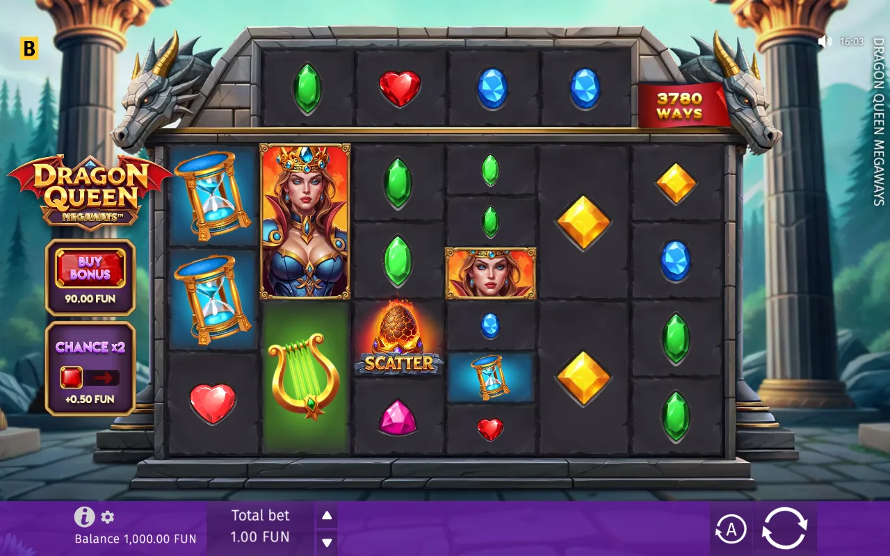 The base game — Dragon Queen Megaways