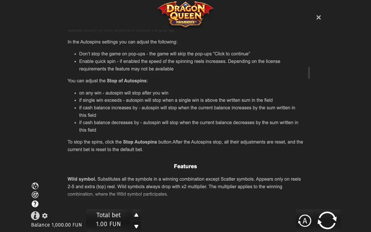 Game rules, page 7 — Dragon Queen Megaways