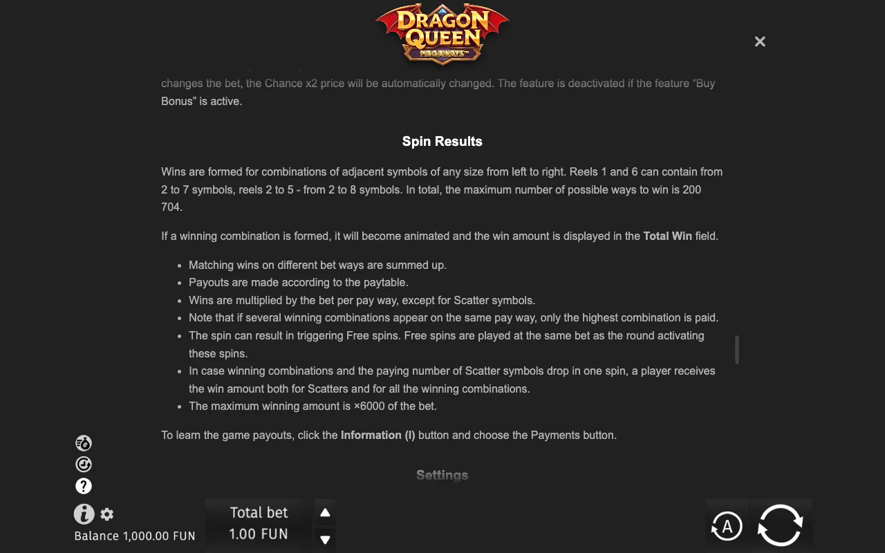 Game rules, page 9 — Dragon Queen Megaways