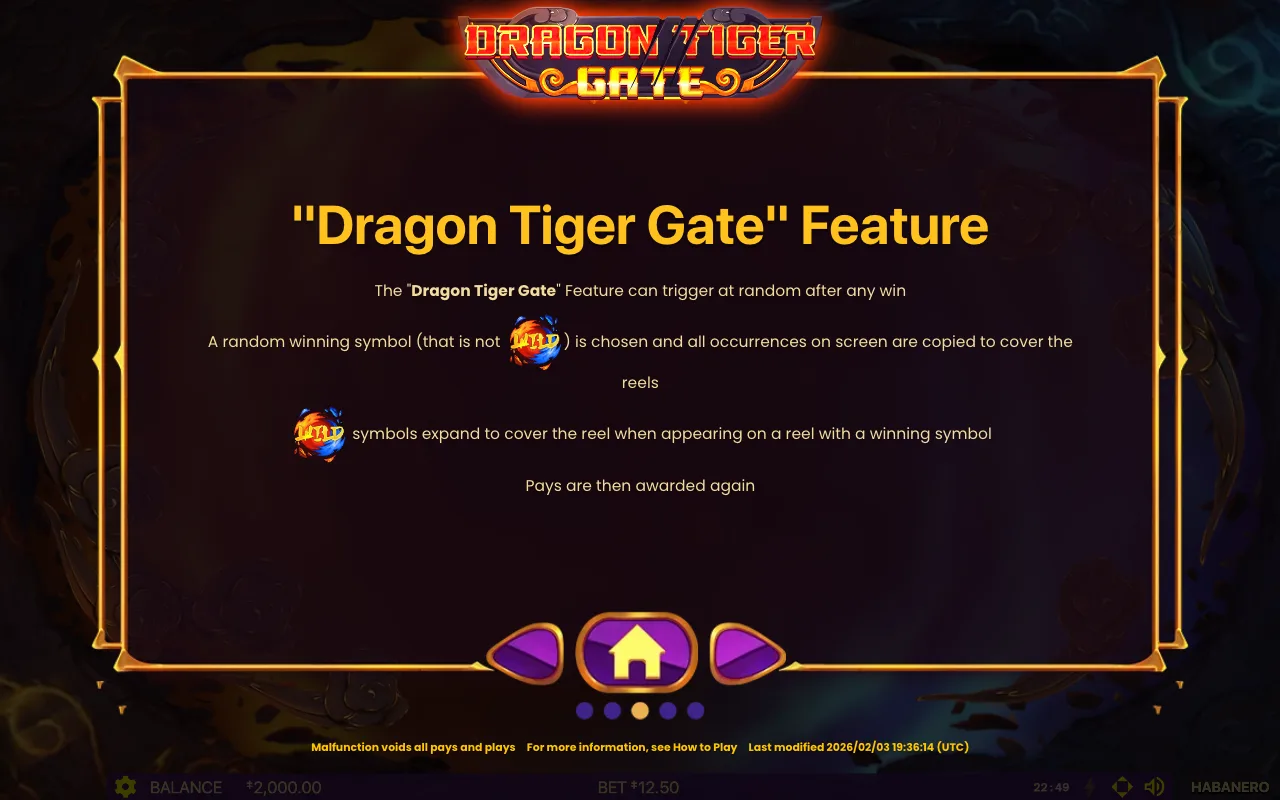 Game rules, page 5 — Dragon Tiger Gate