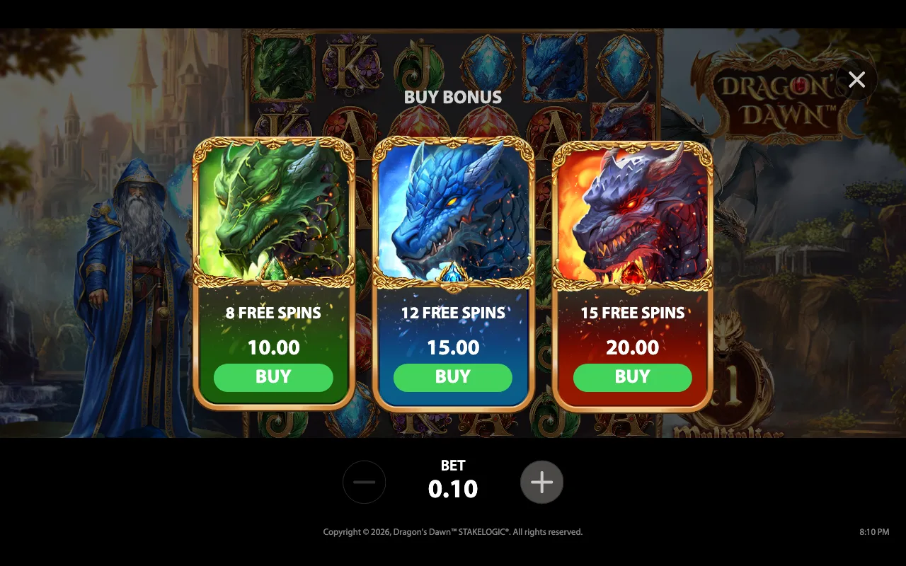 Buying the feature — Dragons Dawn