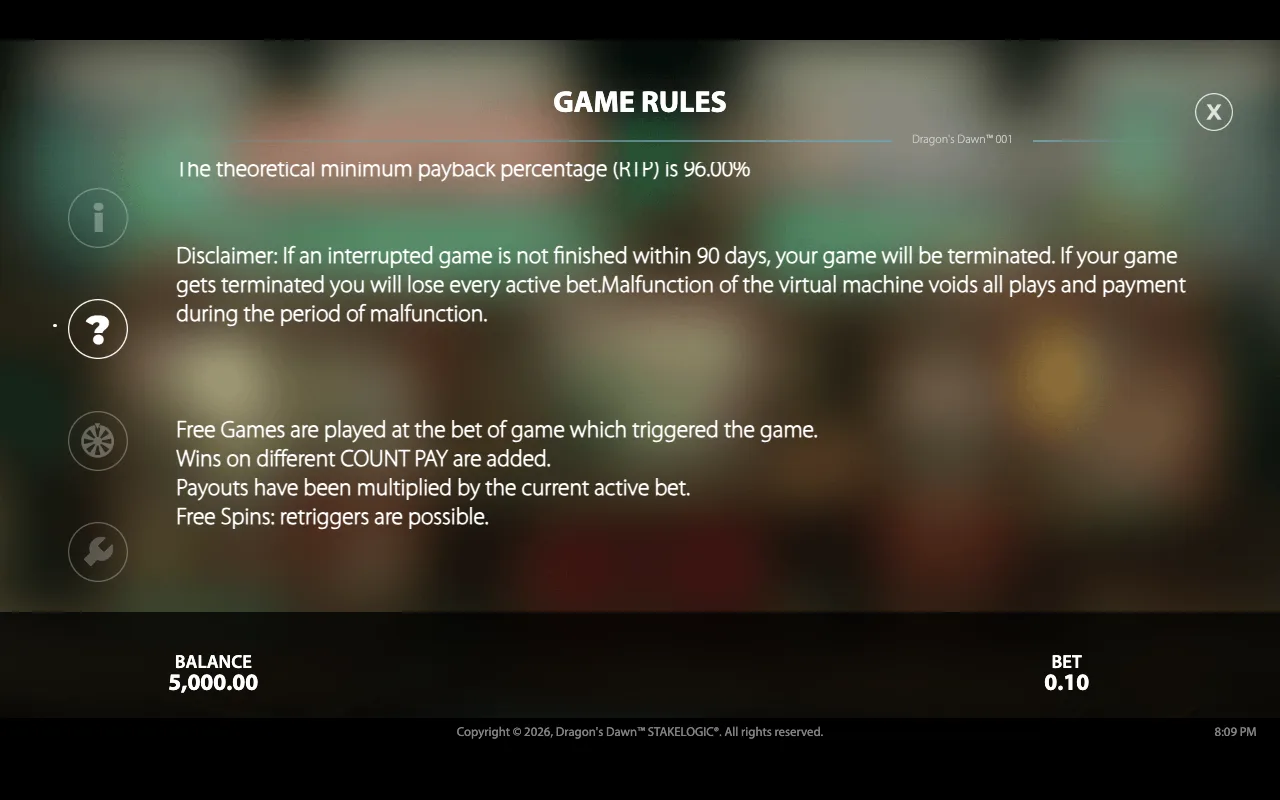 - game rules — Dragons Dawn