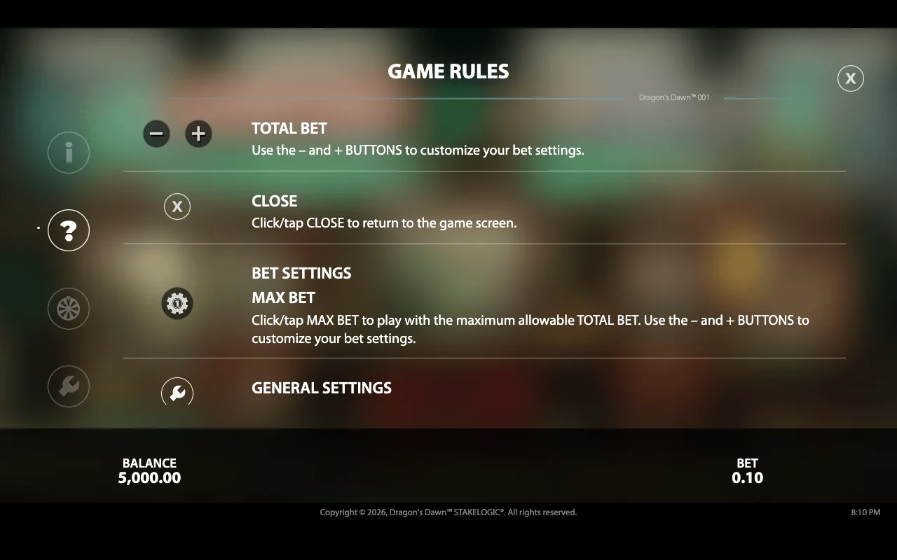 Game rules — Dragons Dawn