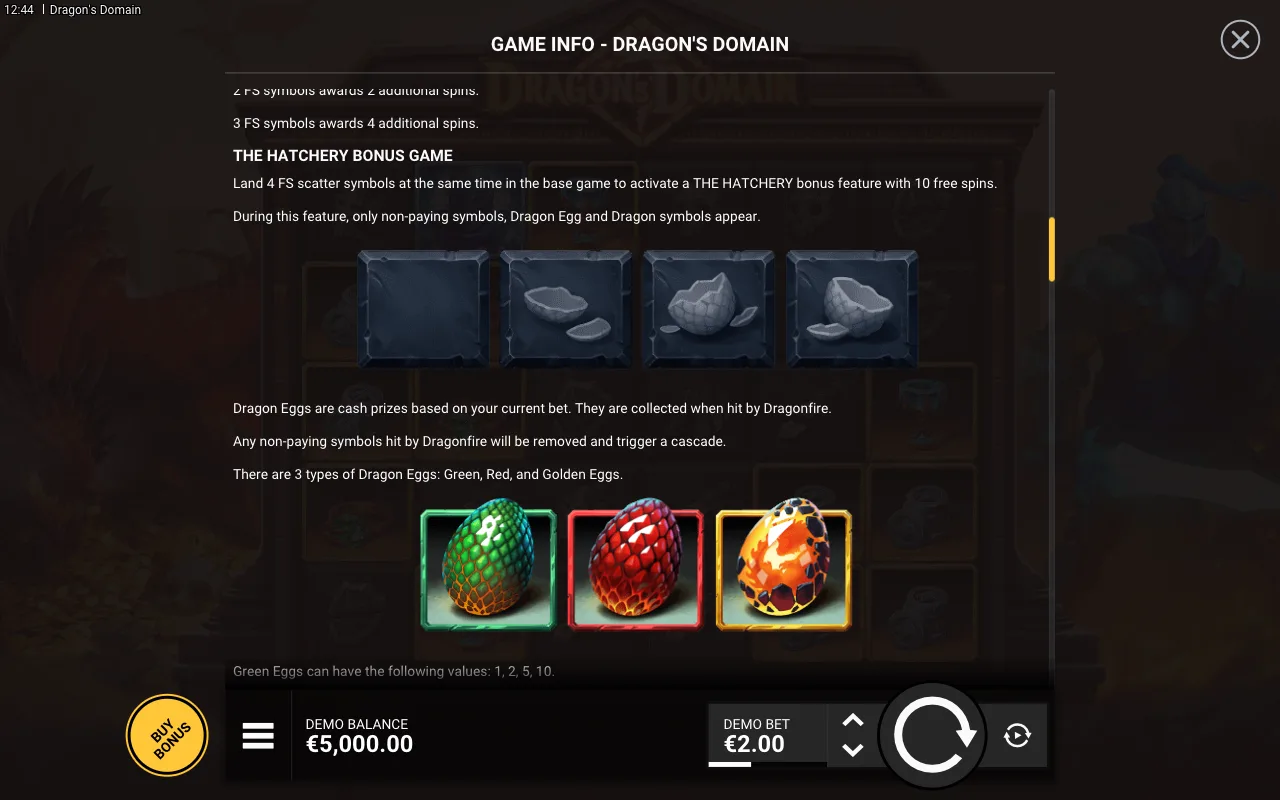 Game rules, page 3 — Dragon's Domain