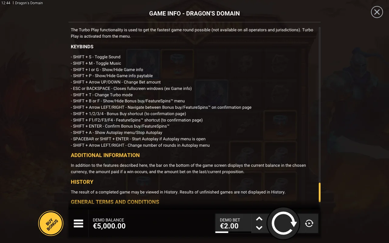 Game rules, page 9 — Dragon's Domain