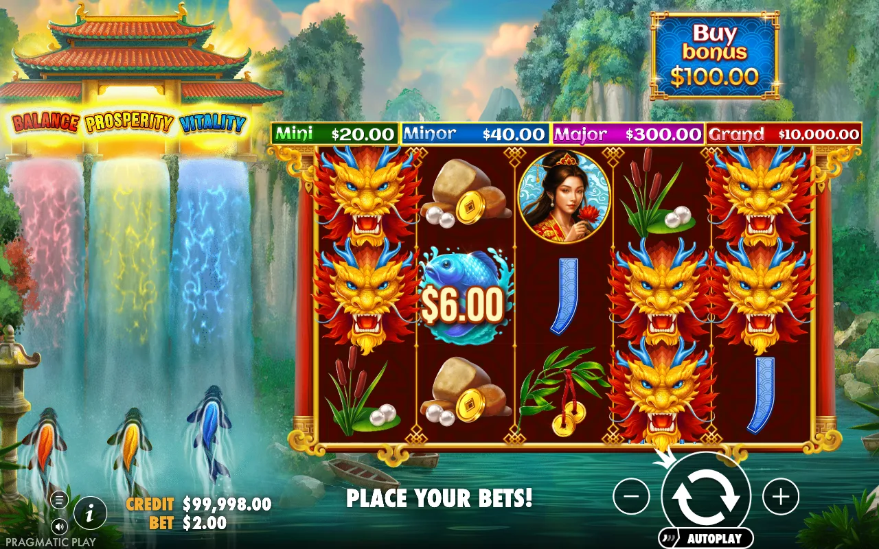 Buying the feature — Dragons Gate Bonus Choice