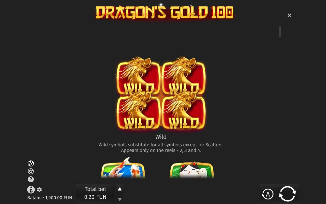 Game rules, page 1 — Dragon's Gold 100