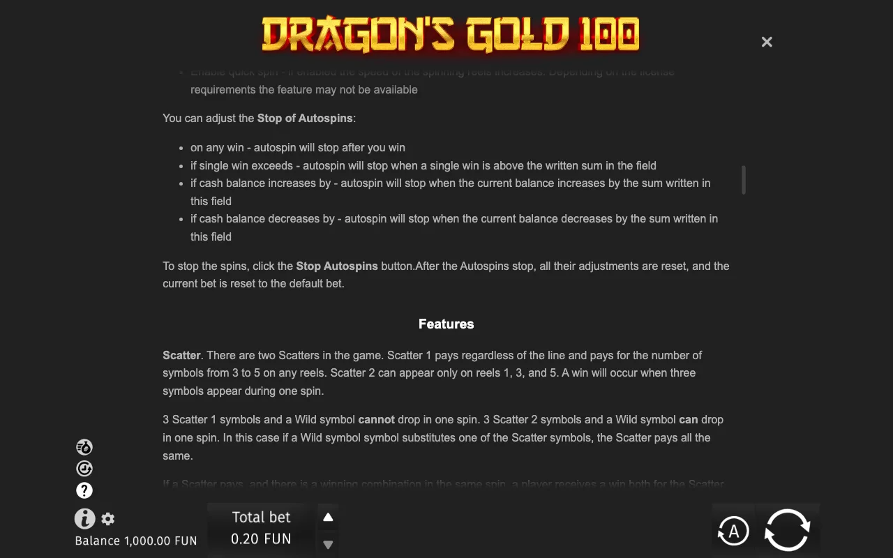 Game rules, page 7 — Dragon's Gold 100