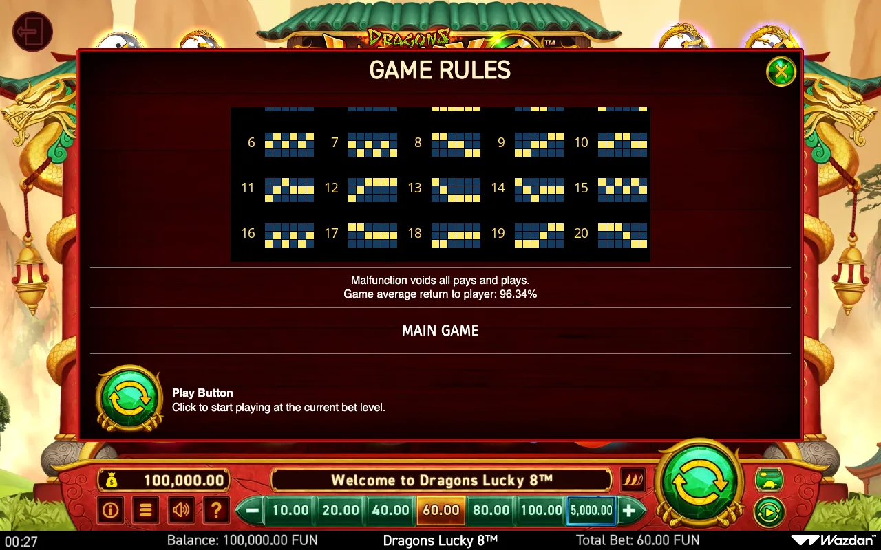 Game rules, page 4 — Dragons Lucky 8