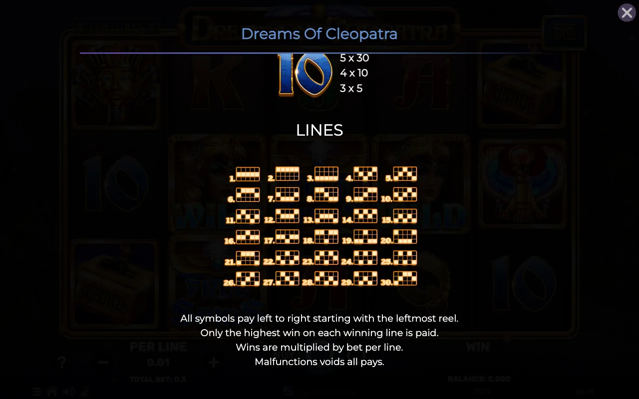 Lines — Dreams of Cleopatra