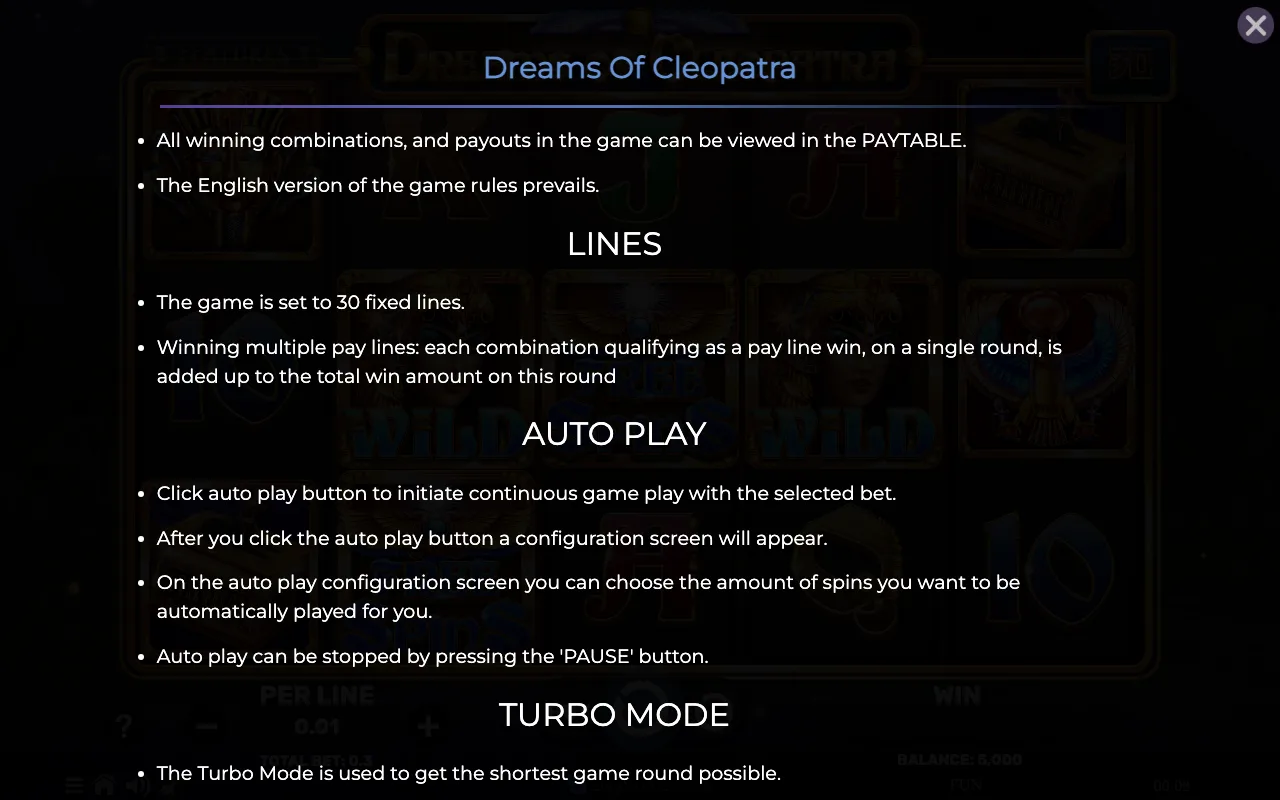 Lines — Dreams of Cleopatra