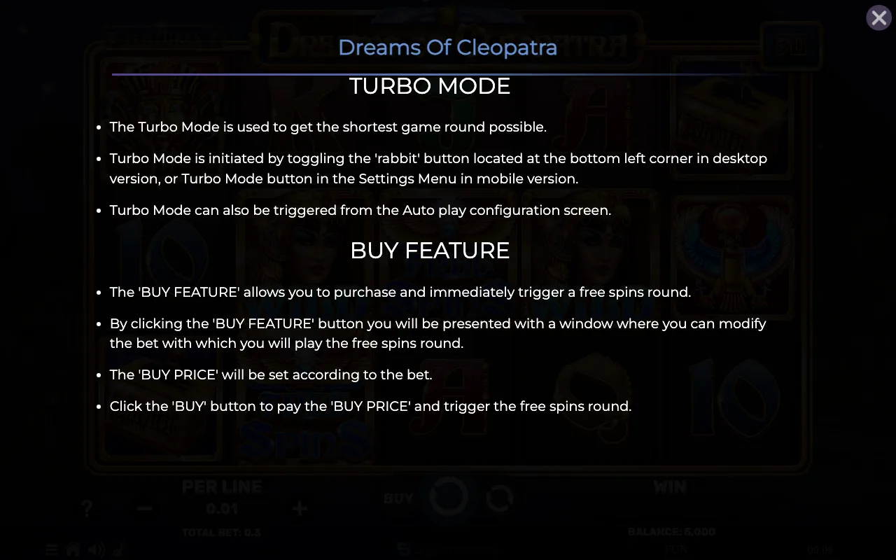 Game rules, page 7 — Dreams of Cleopatra