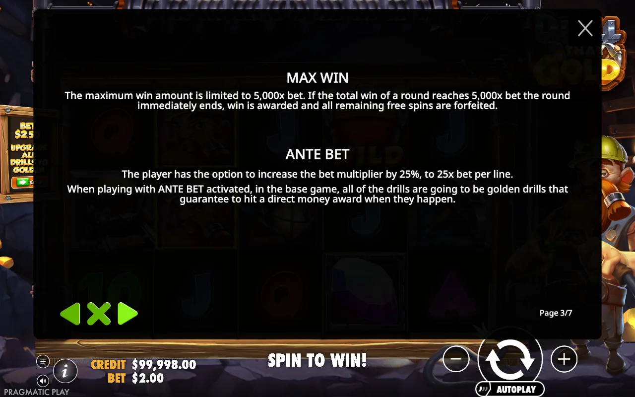 Max win — Drill That Gold