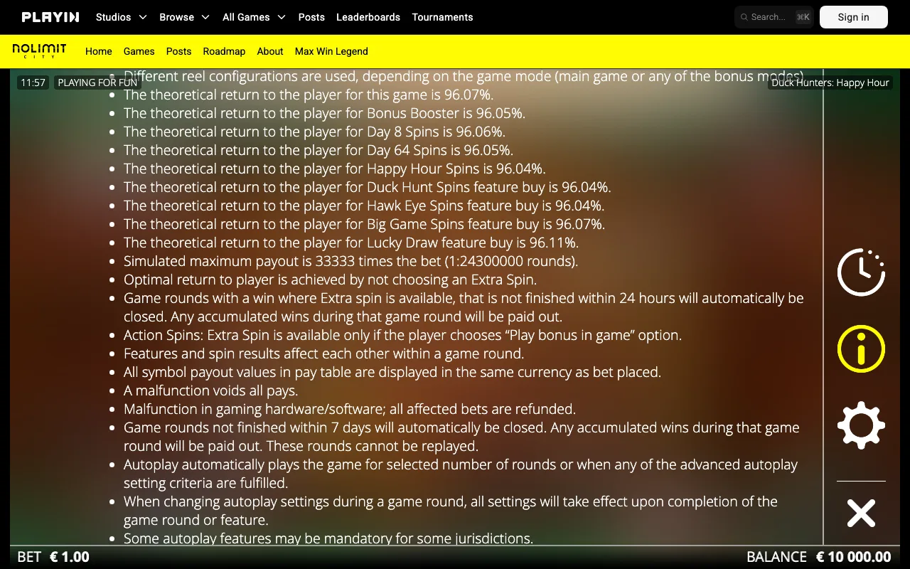 Game rules, page 3 — Duck Hunters: Happy Hour
