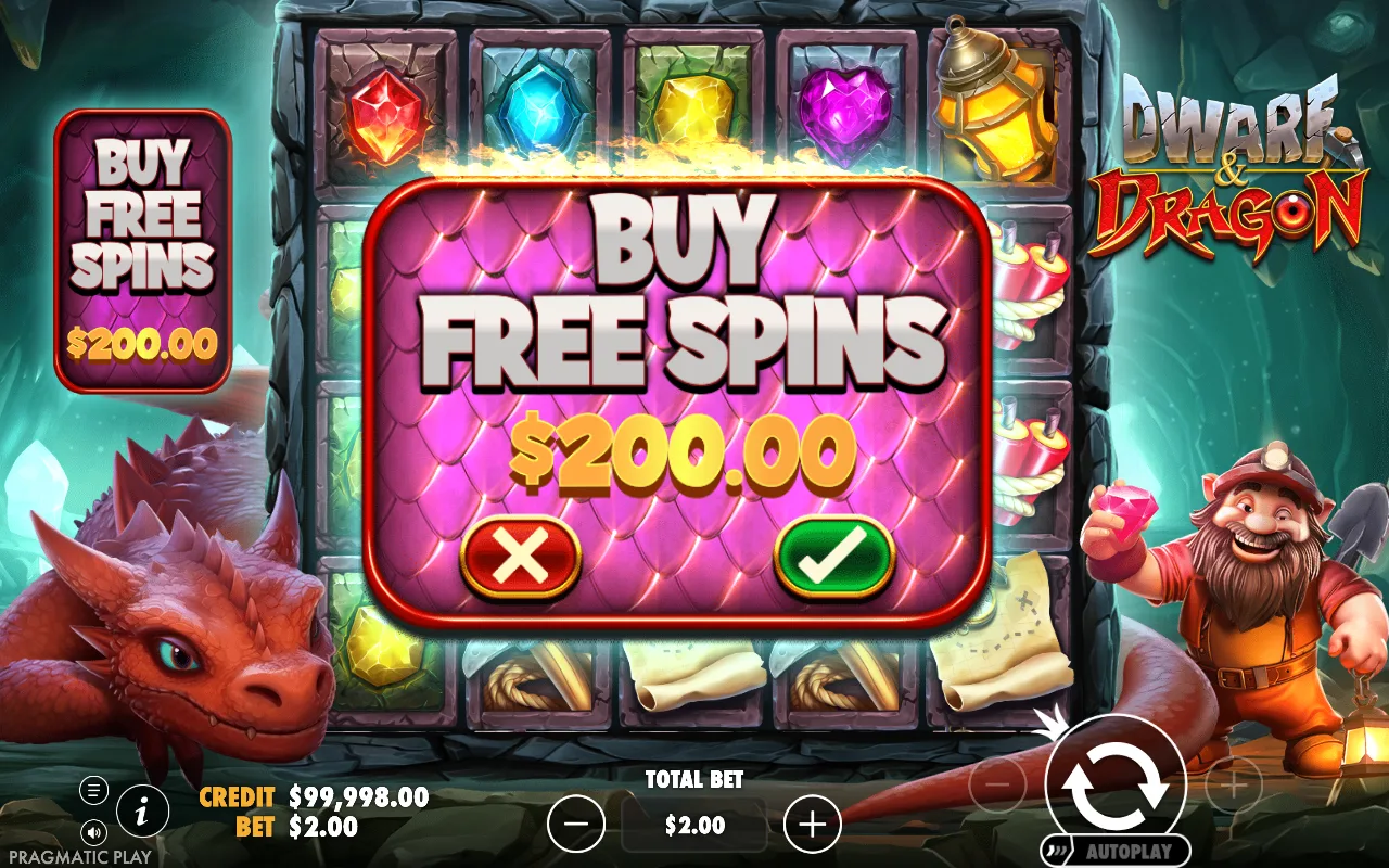 Buying the feature — Dwarf Dragon