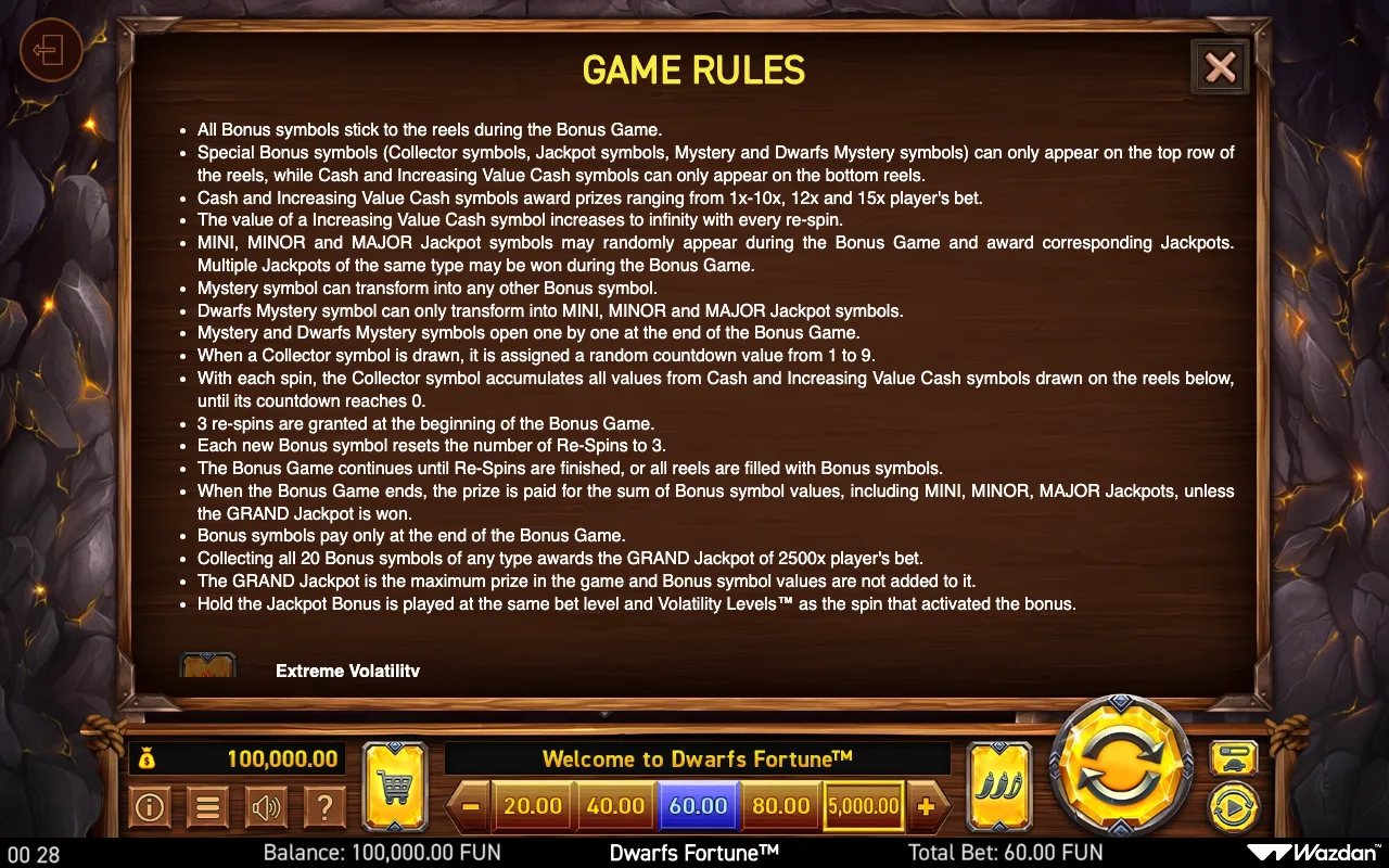 Game rules, page 10 — Dwarfs Fortune