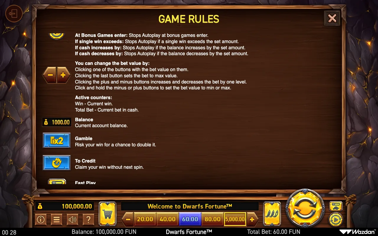 Game rules, page 12 — Dwarfs Fortune