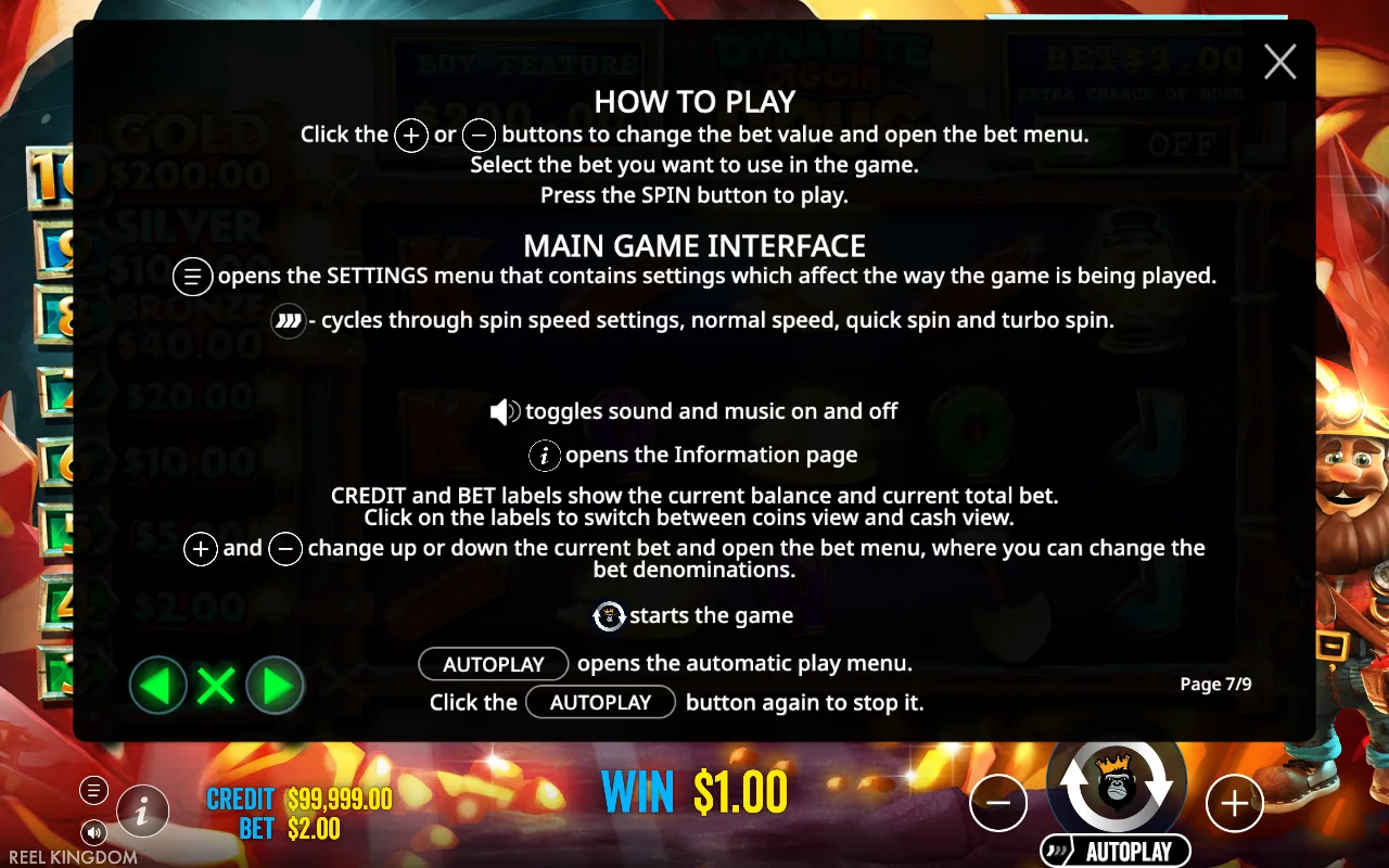 How to play — Dynamite Diggin' Doug