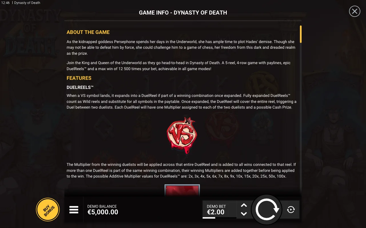 Game rules, page 1 — Dynasty of Death