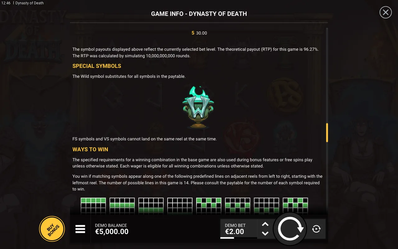 Special symbols — Dynasty of Death