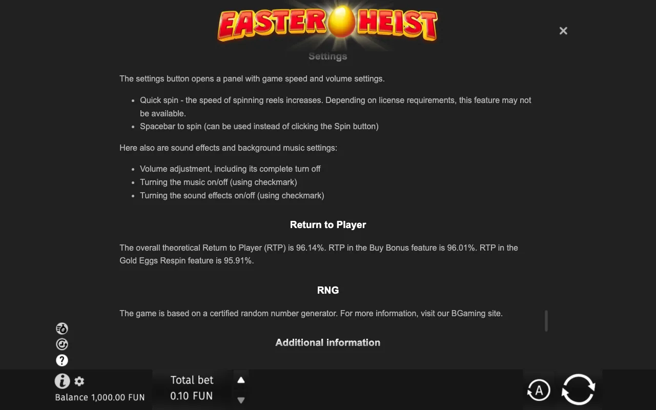 Game rules, page 10 — Easter Heist