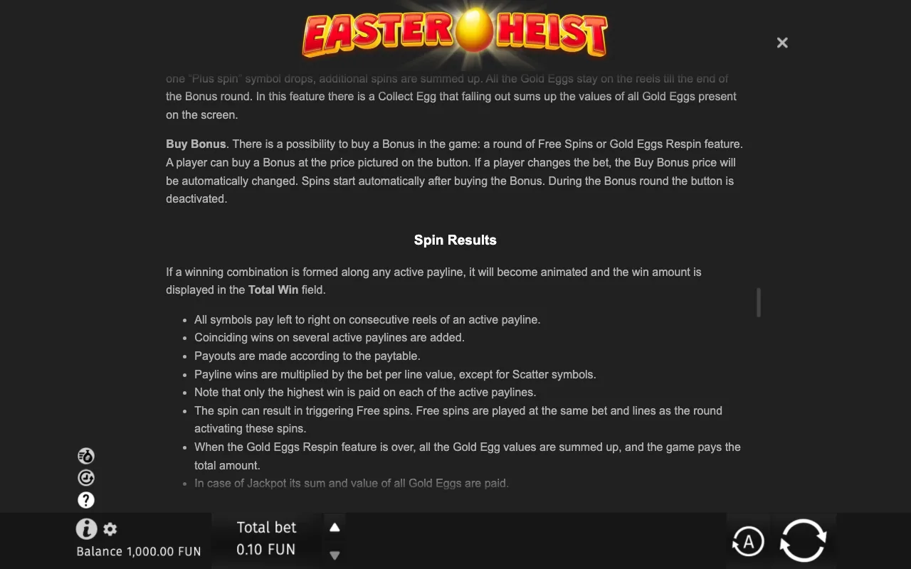 Game rules, page 8 — Easter Heist
