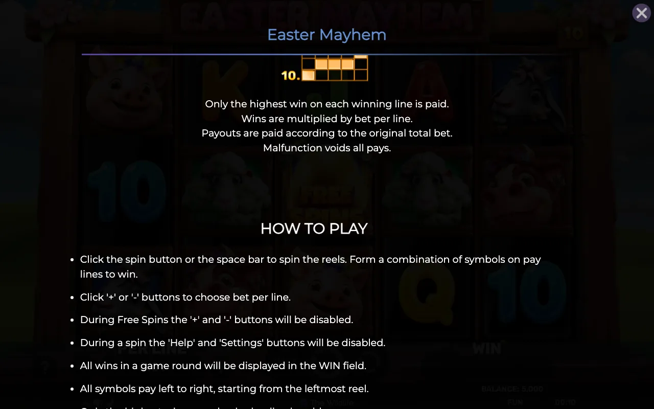 Game rules, page 6 — Easter Mayhem