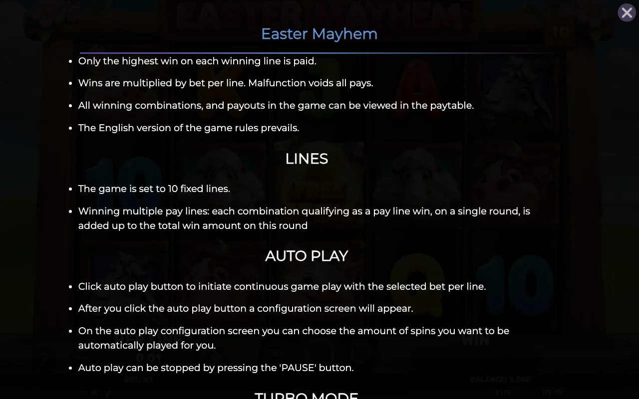 Game rules, page 7 — Easter Mayhem