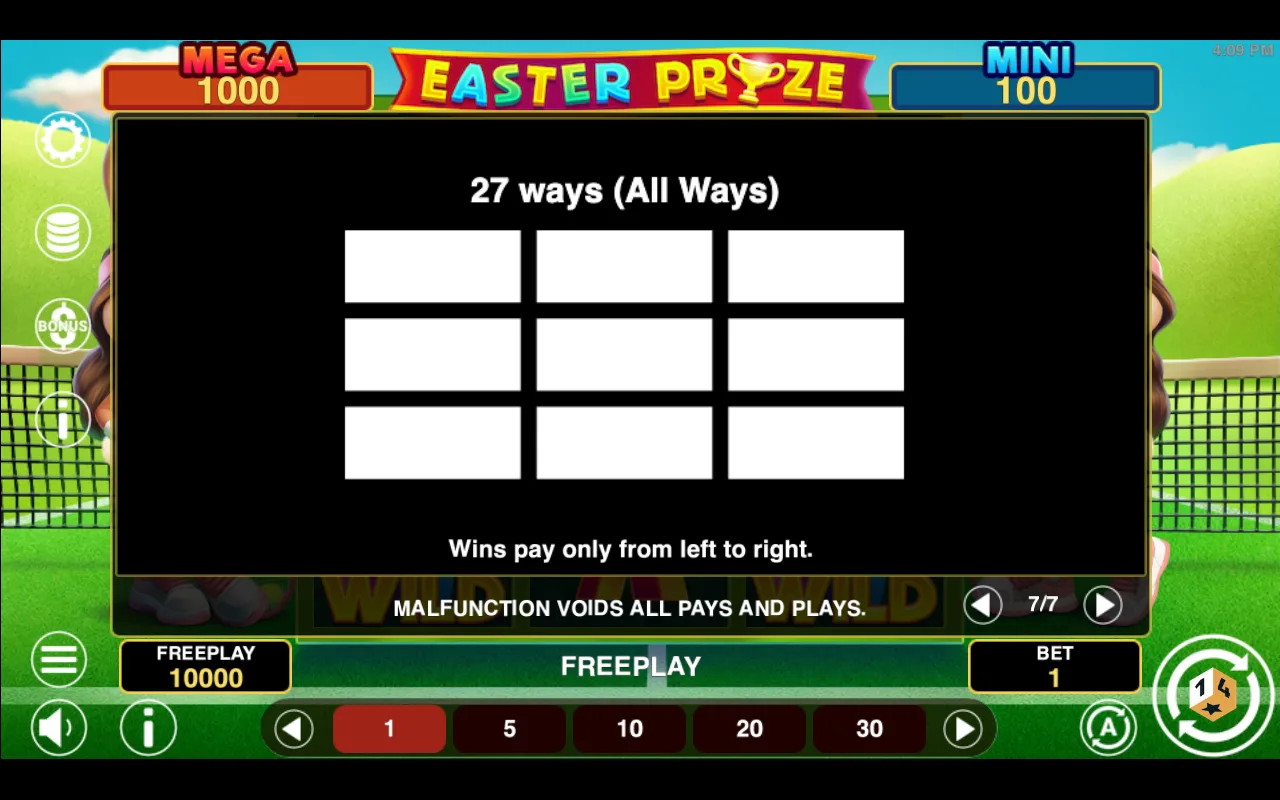 Game rules, page 7 — Easter Prize Hold And Win
