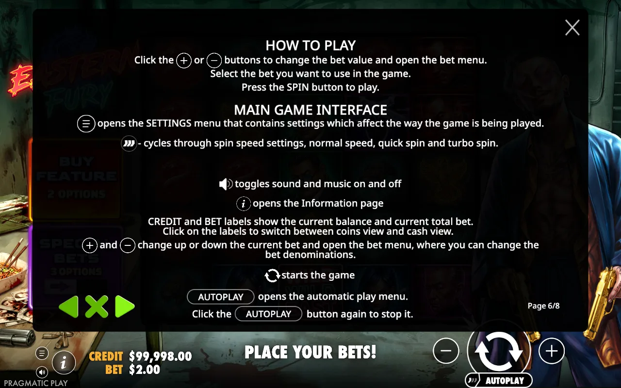 How to play — Eastern Fury