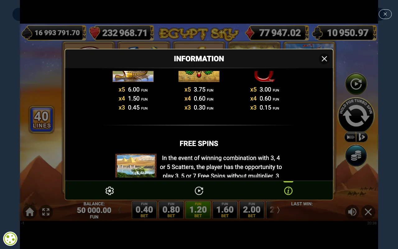 Game rules, page 2 — Egypt Sky