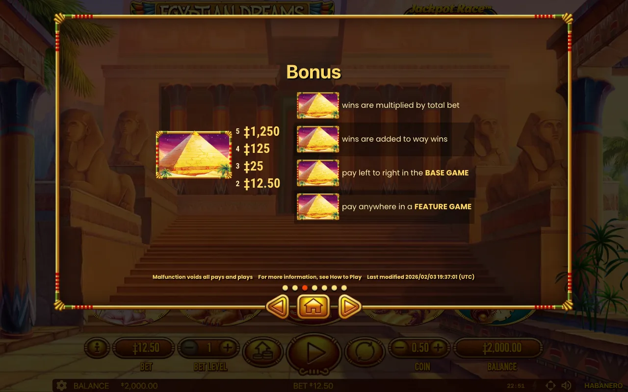 Game rules, page 5 — Egyptian Dreams Deluxe