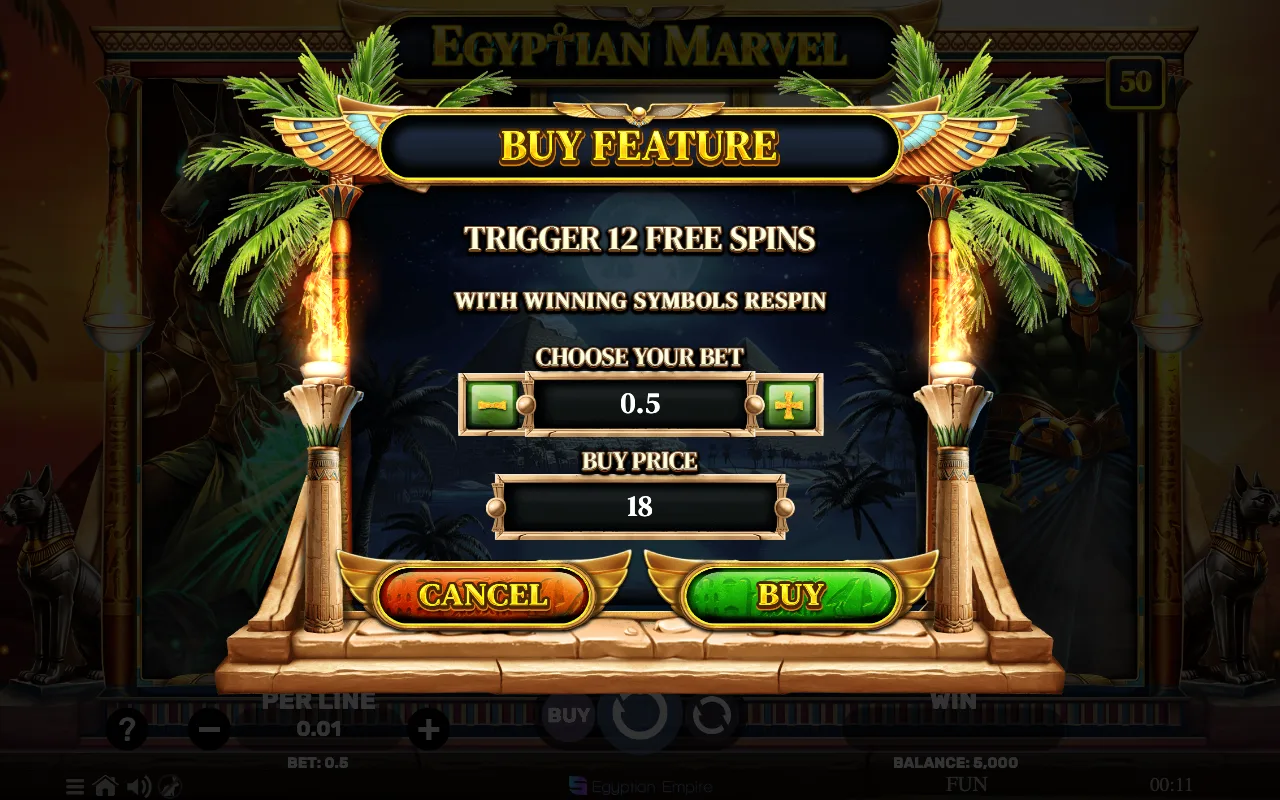 Buying the feature — Egyptian Marvel