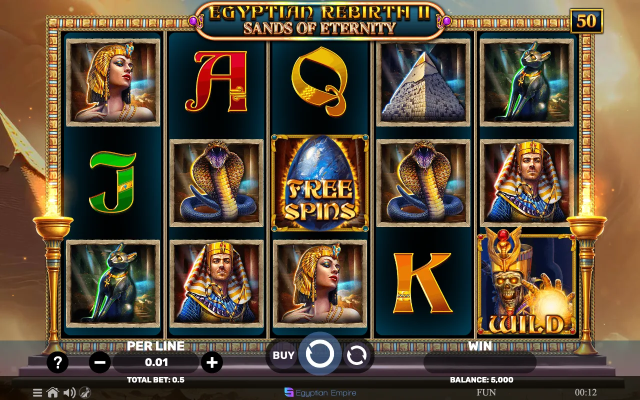The base game — Egyptian Rebirth ii Sands of Eternity