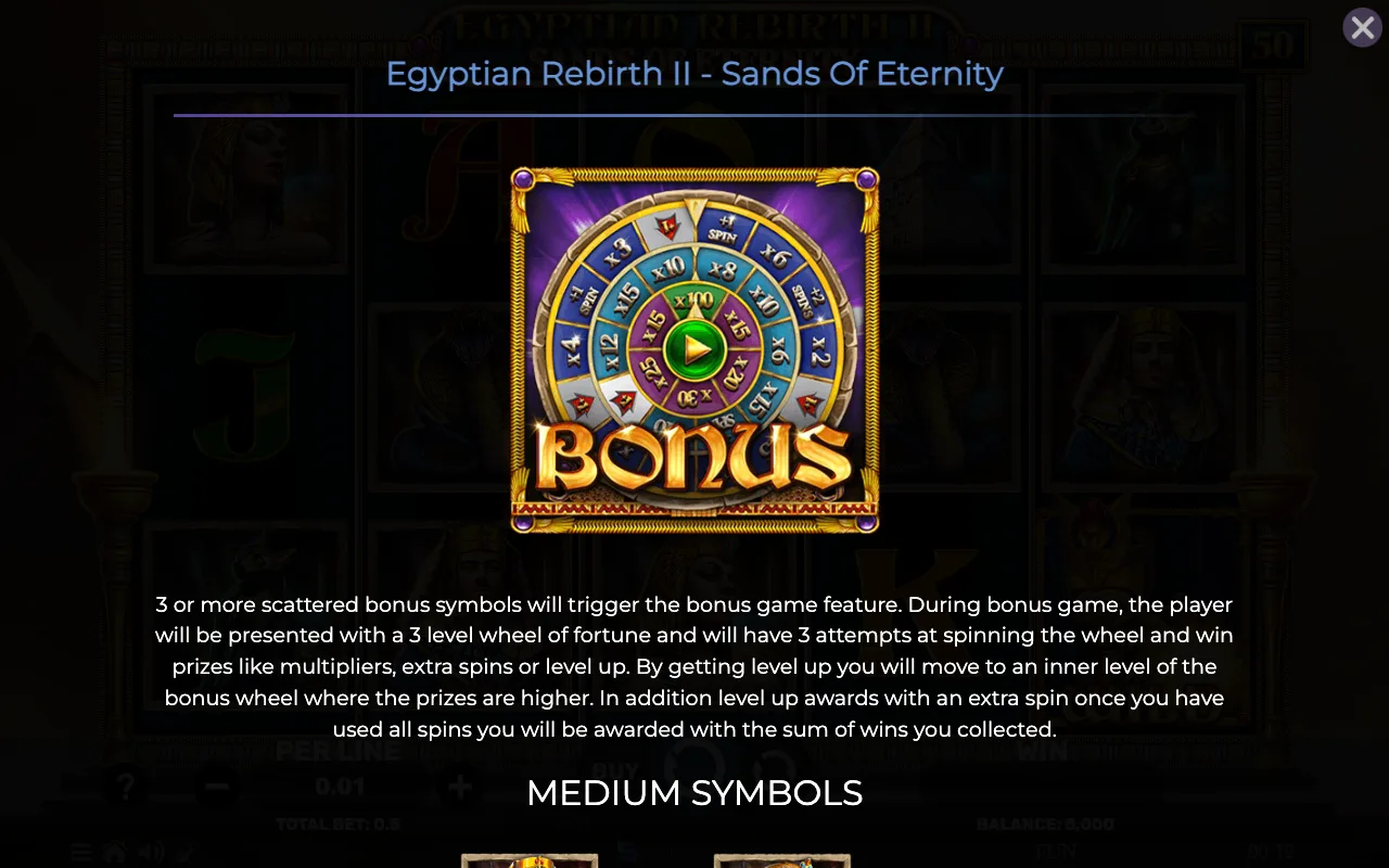 Game rules, page 4 — Egyptian Rebirth ii Sands of Eternity