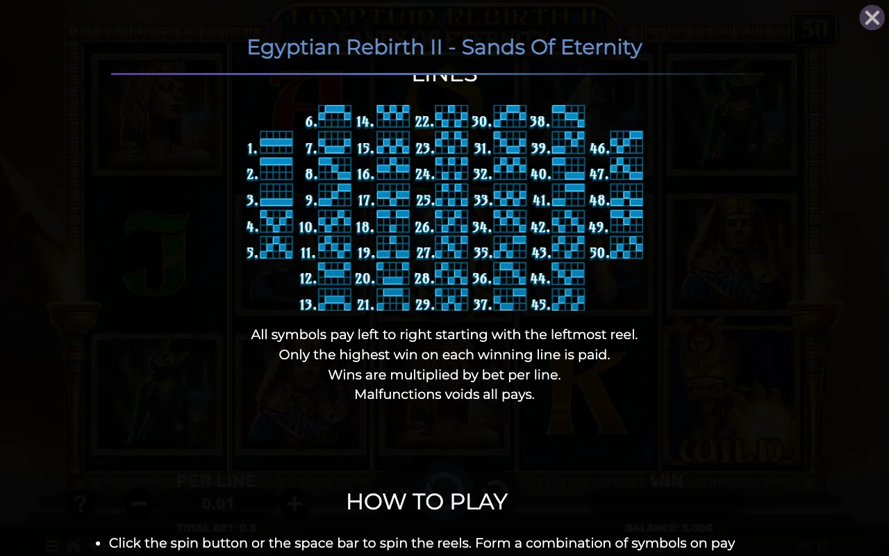 Game rules, page 6 — Egyptian Rebirth ii Sands of Eternity