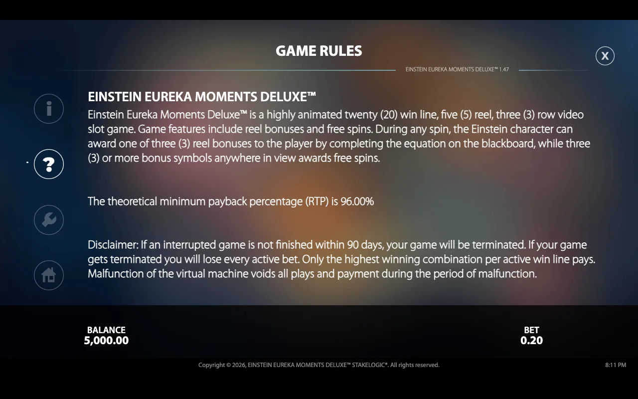 Game rules — Einstein Eureka Moments Deluxe