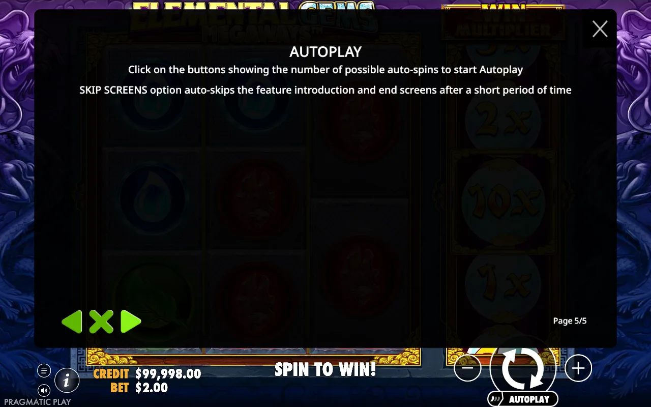Autoplay — Elemental Gems Megaways