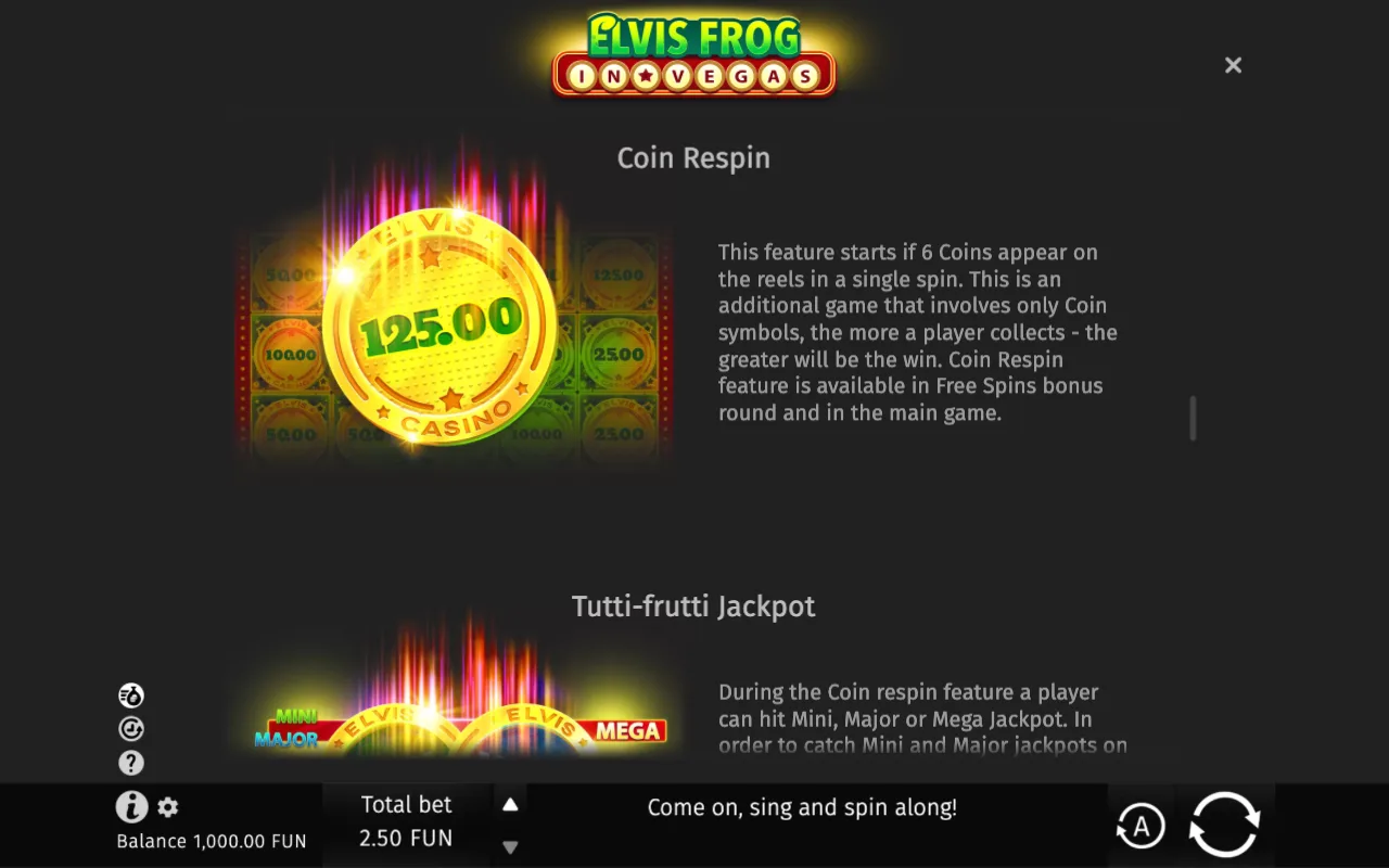 Game rules, page 4 — Elvis Frog in Vegas
