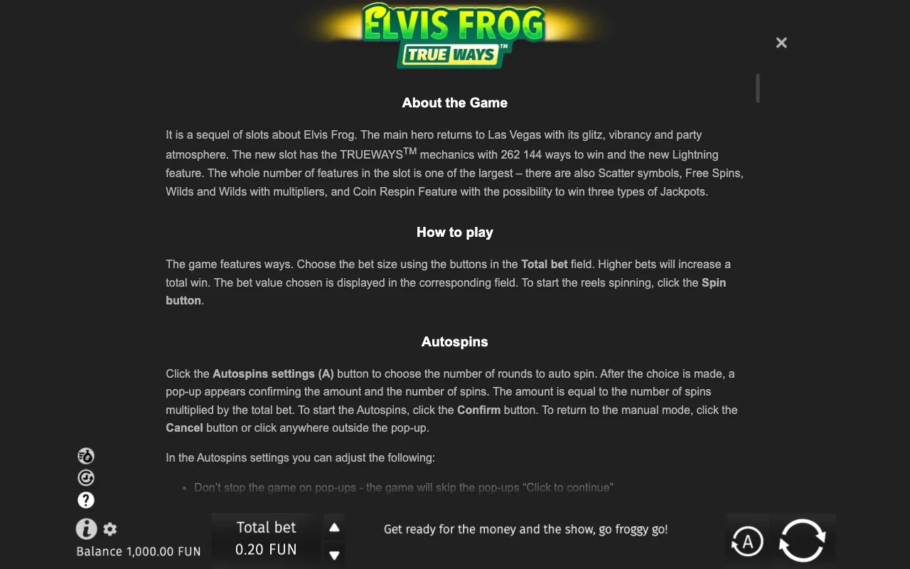 Game rules, page 6 — Elvis Frog TrueWays
