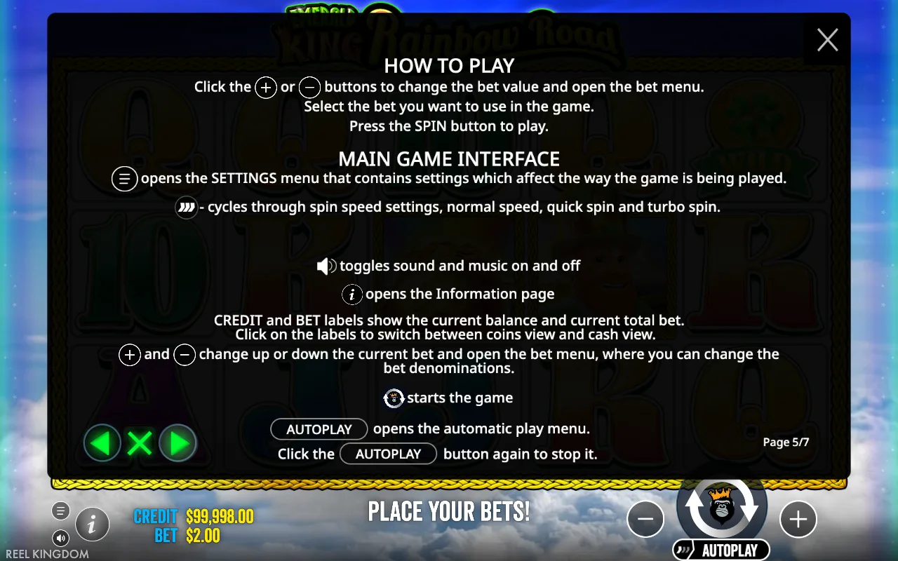 How to play — Emerald King Rainbow Road