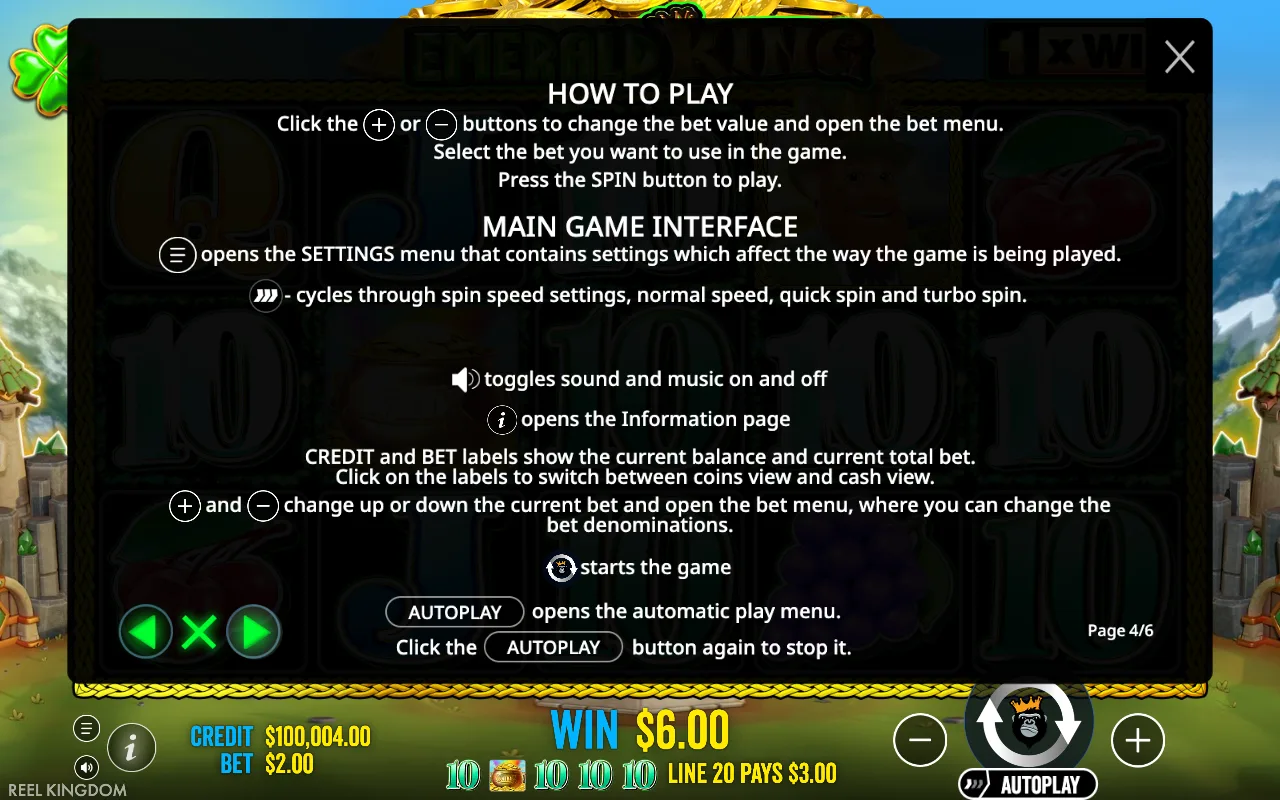 How to play — Emerald King