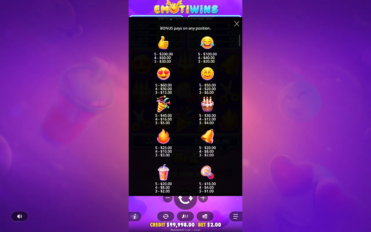 Game rules, page 2 — Emotiwins