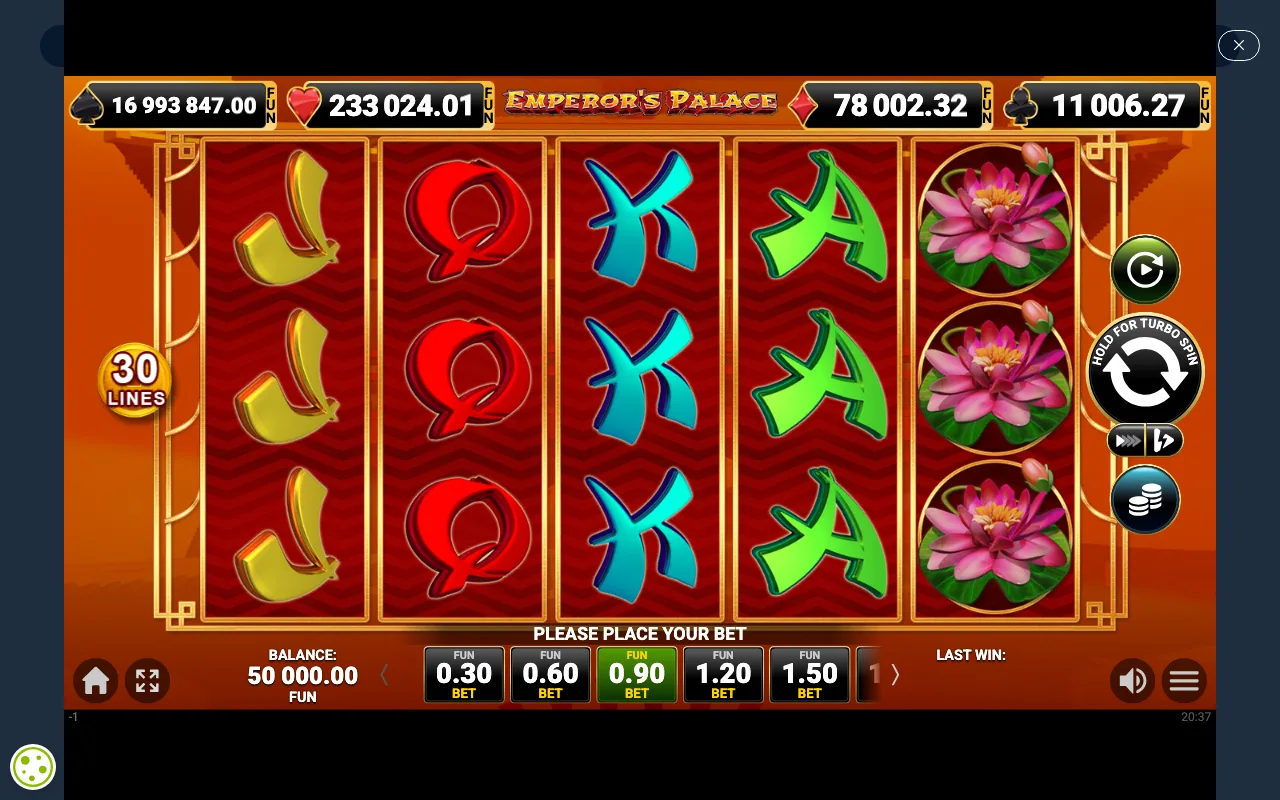 The base game — Emperors Palace