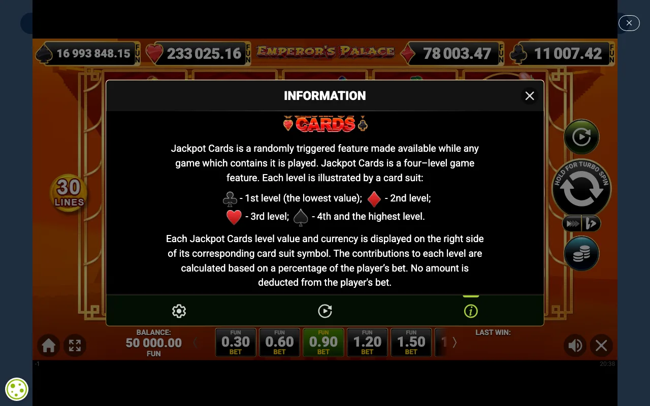 Game rules, page 3 — Emperors Palace