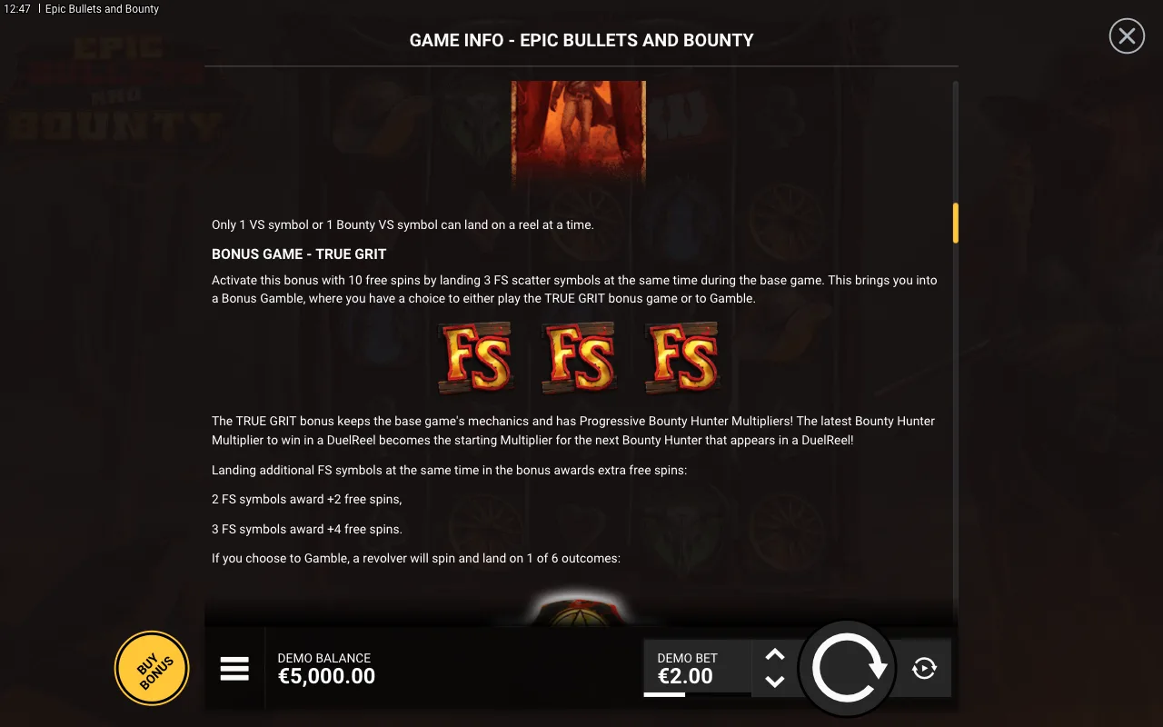 Game rules, page 4 — Epic Bullets and Bounty