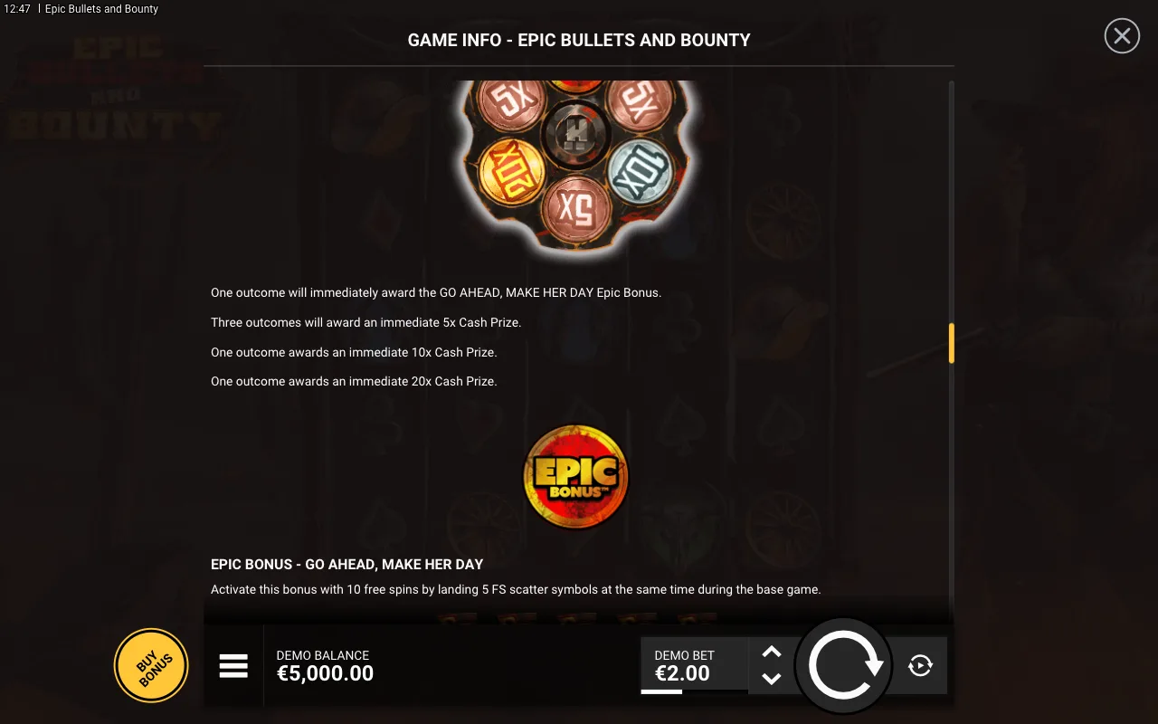 Game rules, page 7 — Epic Bullets and Bounty