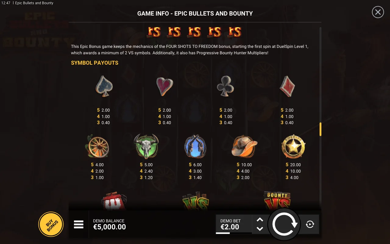 Game rules, page 8 — Epic Bullets and Bounty