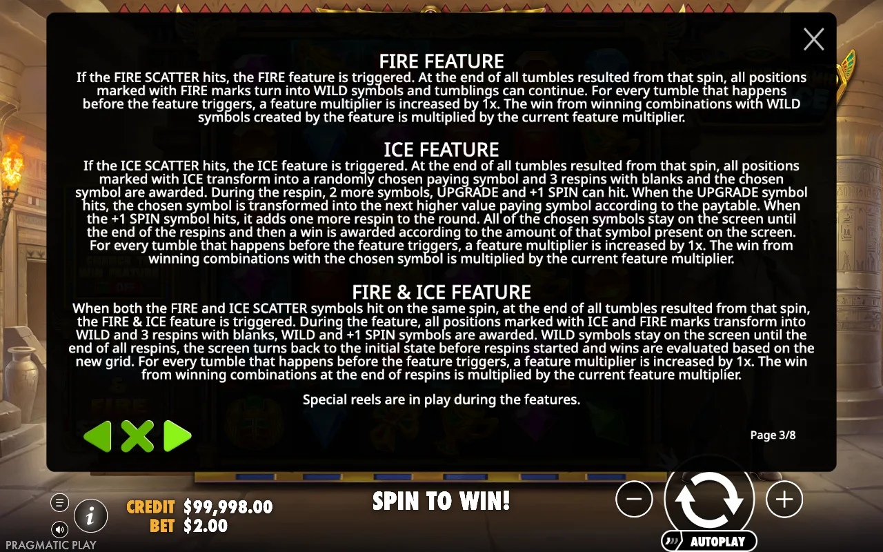 Game rules, page 3 — Escape the Pyramid — Fire & Ice